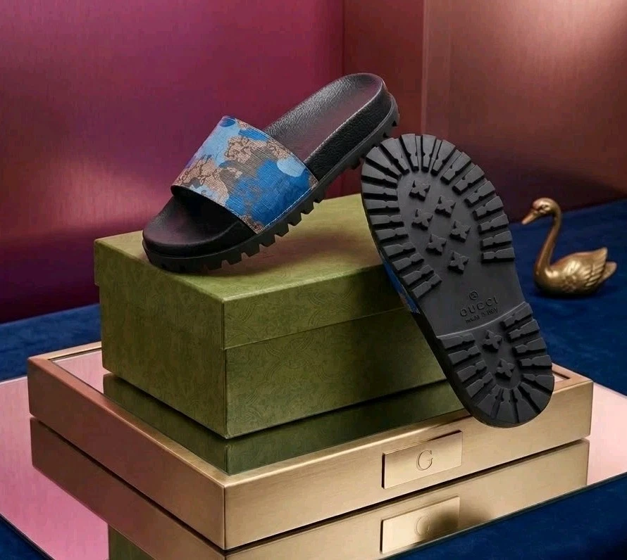 サンダル 42 未使用　メンズ　GGロゴ　スリッパ　ヴィンテージロゴ Gucci Gg Sandals In Men's Sandals & Flip Flops for sale | eBay