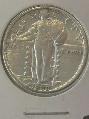 1928 standing liberty Silver Quarter - Picture 2 of 4
