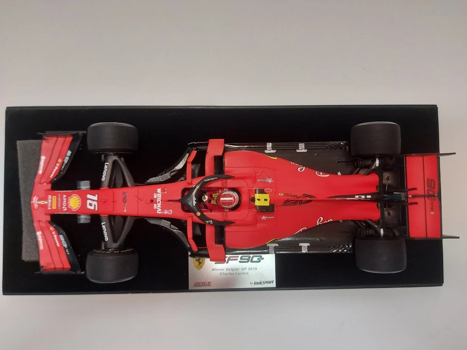 F1 Formula 1 Ferrari SF90 2019 Charles Leclerc Gp Belgio 2019 Looksmart 1:18 Box - Immagine 3 di 4