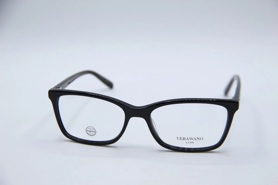 全新 VERA WANG LUXE SILVIA BK 黑色 正品框架 眼镜 52-16 — 第 2/4 张图片