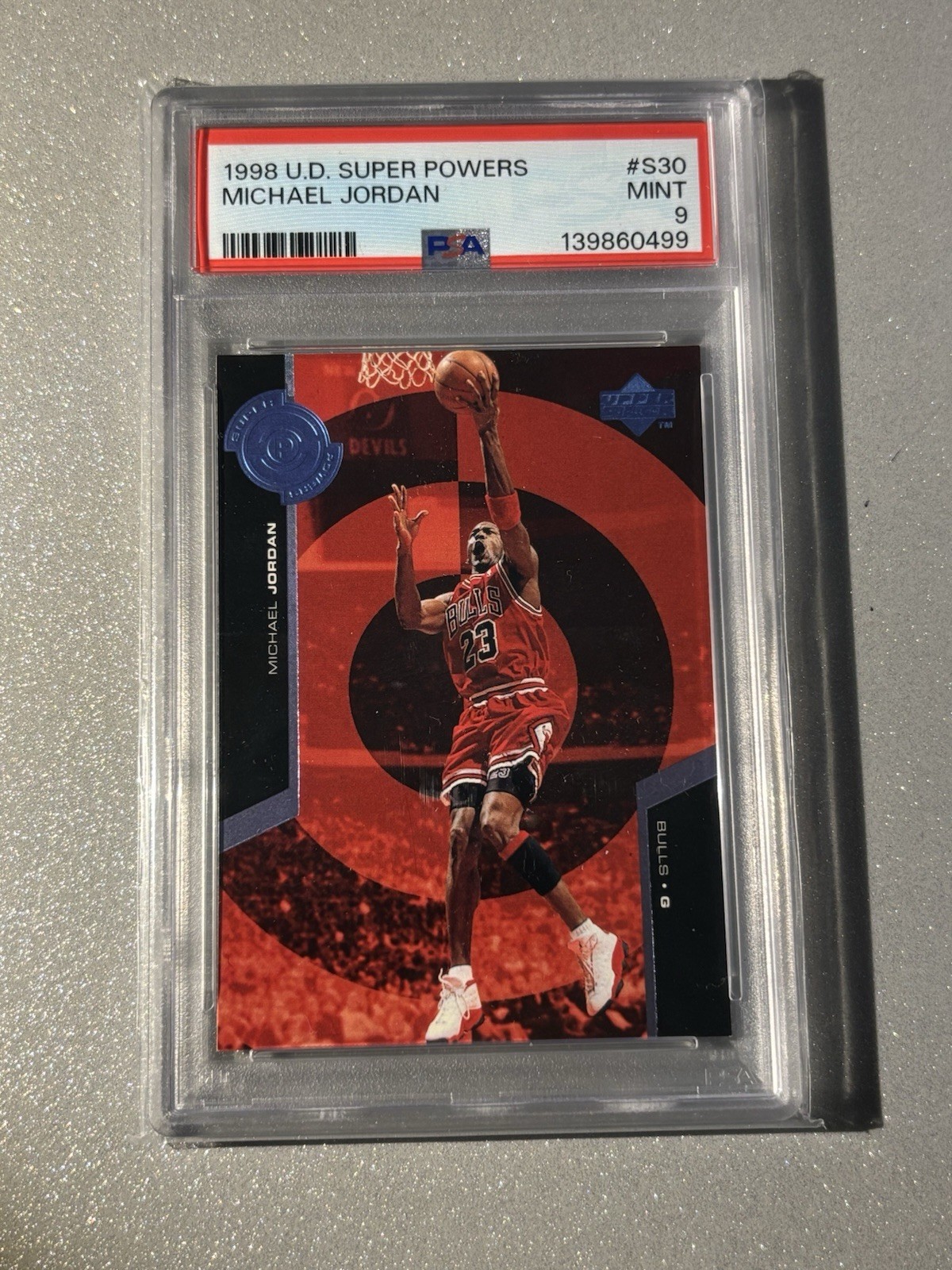 1998 Michael Jordan Upper Deck UD Super Powers #S30 Insert SP PSA 9 Mint💎 Bulls