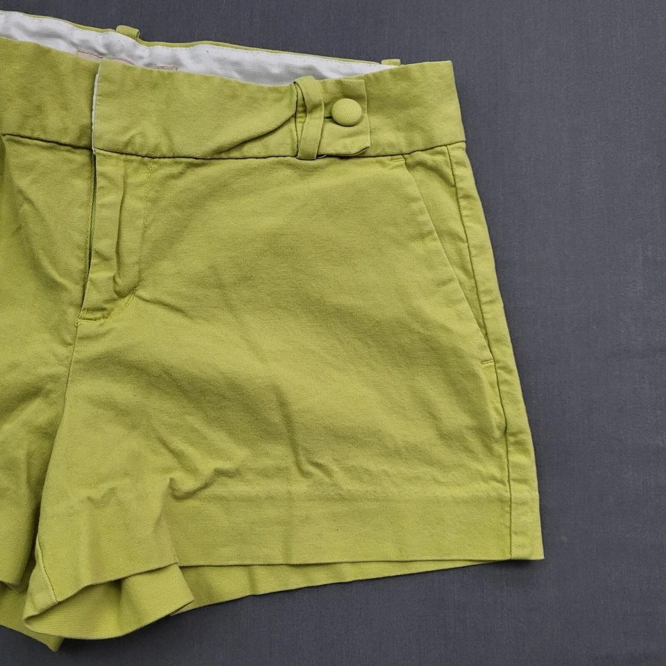 Banana Republic Shorts Womens 6 Low Rise Ryan Fit Chino 2.5" Inseam Lime Yellow - Image 3 of 4