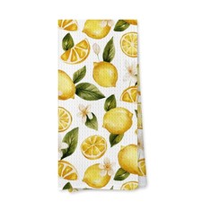 Summer Lemon Kitchen Towel Yellow Fruit Decorative Dish Tea Towel 16x24 In