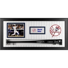 Derek Jeter New York Yankees Framed Signed Bat Shadowbox
