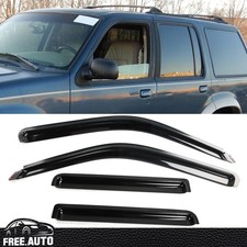 Fits 91-01 Ford Explorer Sedan In Channel Window Visors 4pc Set Acrylic Fits 91-01 Ford Explorer Sedan In Channel Window Visors 4pc Set Acrylic