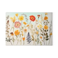 Wildflower Cutting Board, Flower Food Prep Board, Veggie Fruit Prep Board