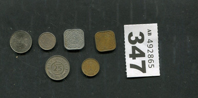 Lot 6 Münzen Suriname und Guyana