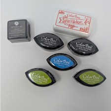 ColorBox Hampton Art Dye Ink Pad Lot Archival Wicked Black Tree Frog 7pc Set