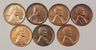 7 Different Early AU/BU Lincoln Cents 1929-S 1931-D 1932-D 1933-D 1934-D No Res!