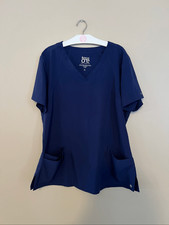 Barco One Blue Scrub Top Woman  s Size XL FLAWED-MARKS