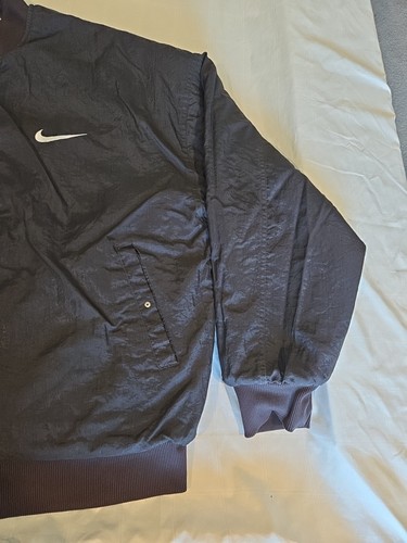 Vtg Nike Jacket Men XL White Quilted Center Swoosh Puffer Bomber Reversible - Picture 21 of 24
