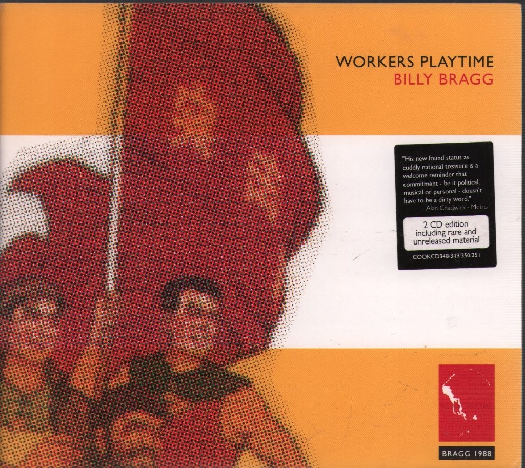 Billy Bragg Workers Playtime double CD UK Cooking Vinyl 2CD set in g'fold sleeve