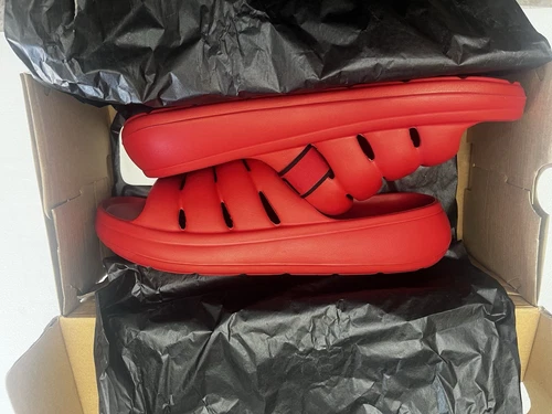 UGG Sport Yeah Sandali Samba Rosso Uomo Taglia 13 Nuovi