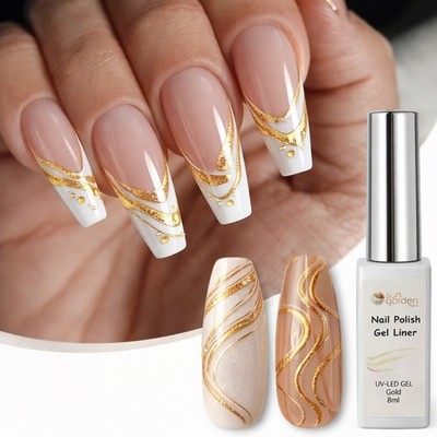 Nail Polish Nail Liner Gold 8ml   Nailart-Lack für feine Linien und Design