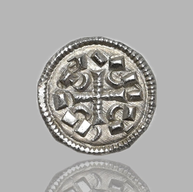HUNGARY. Coloman, 1095-1116. Silver Denar, Cross type, Huszar 39