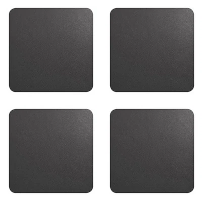 4x Untersetzer für Gläser 10x10 cm Kunststoff in Lederoptik basalt ASA Selection - Bild 1 von 3