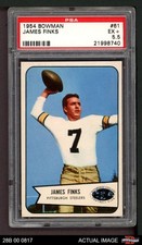 1954 Bowman #61 Jim Finks Steelers HOF Tulsa PSA 5.5 - EX+