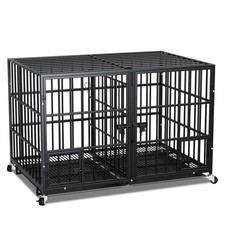 42 Inch Metal Dog Crate for Large Dogs,Heavy Duty Dog Cage Kennel Indoor with...