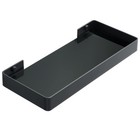 Glass Bathroom Shelf, Black 11.8 Inch Rectangular Floating Shelves for Shower.