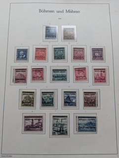 Briefmarkensammlung Böhmen und Mähren postfrisch komplett