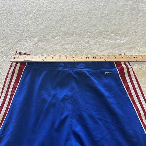 Kansas Jayhawks Shorts Men Small Blue Adidas Draw String Basketball NCAA - Picture 3 of 9