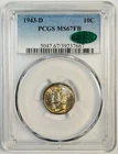 1943 D Mercury Dime PCGS MS-67 FB  Full Bands CAC
