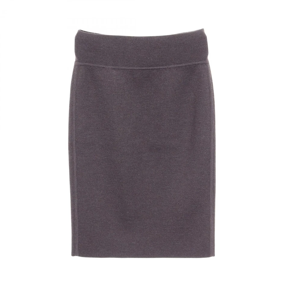 Falda HERMES Lana Nylon Gris Usada Mujer Talla 36 Foto 2 de 4