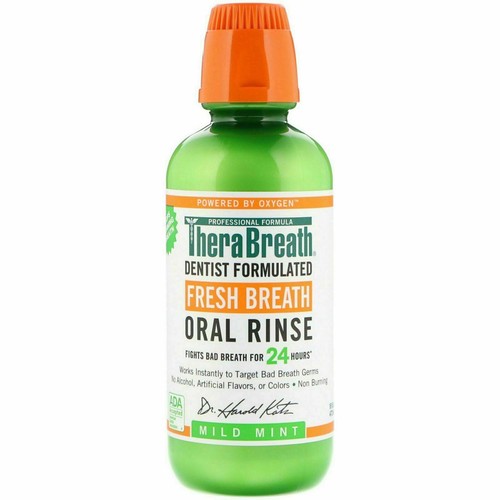 TheraBreath Fresh Breath Oral Rinse Mouthwash Mild Mint 16fl.oz (473ml