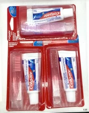 Toothpaste Colgate & Toothbrush Set ( 3 Pack Travel size )