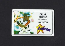 1981 Permagraphics CESAR CEDENO credit card ASTROS Perma Graphics