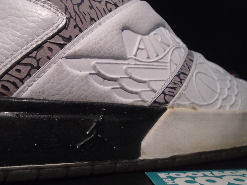 Nike Air Jordan 1 Nu 2007 retro Low I blanco fuego rojo cemento gris alas negras 10 Foto 2 de 4