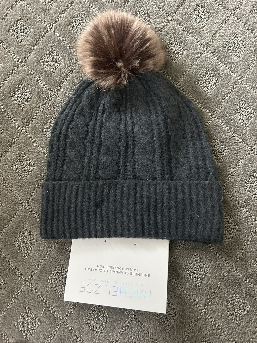 NEW Women's Rachel Zoe Knit Pom Pom beanie hat