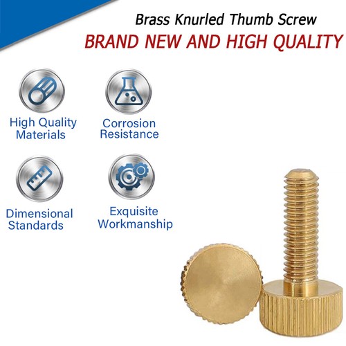 Brass Knurled Thumb Screw M2 M2.5 M3 M4 M5 M6 Thumbscrew Bolt Length 3mm to 25mm - Picture 11 of 48