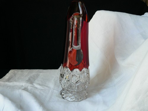 Hexagonal Block Tankard/pitcher Ruby Stained, Hobbs’ #335 Hobbs, Brockunier EAPG - Picture 4 of 9