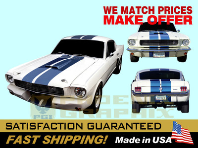 compatible with,1964-68 Mustang GT Shelby stye Lemans Rally Racing Stripes Decal