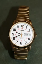 Timex Indiglo Vintage Gold Tone Watch WR30M Men's