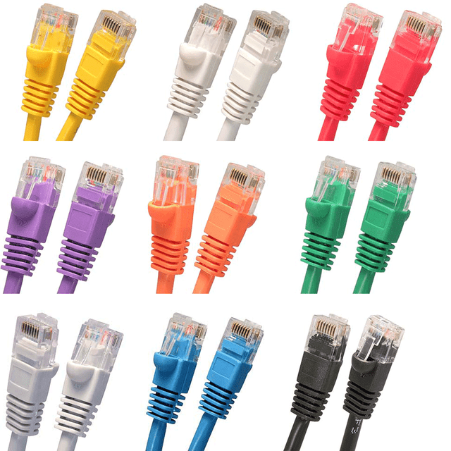 10 Pack Lot Qty GIGA LAN 1 FEET /'ft CAT6 Ethernet Patch Cable Cord 550 MHz RJ45