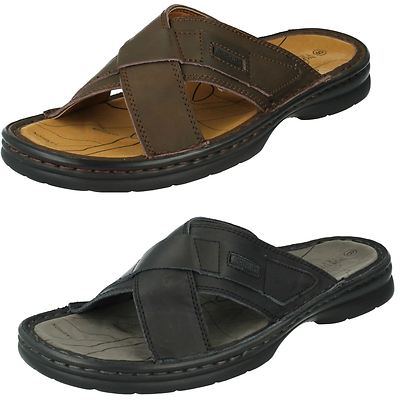 Hombre Sahara Negro y Marrón Sandalias Por Northwest Precio de