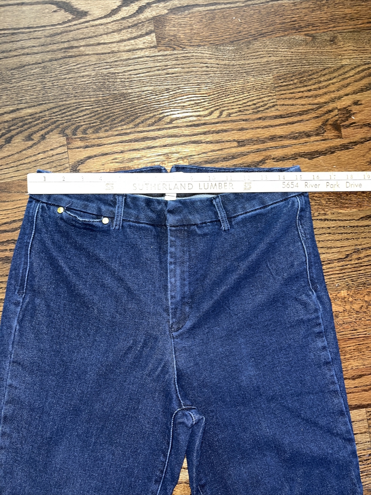 Anne Klein Womens Flare Trouser Jeans Dark Wash Size 12 - View 6