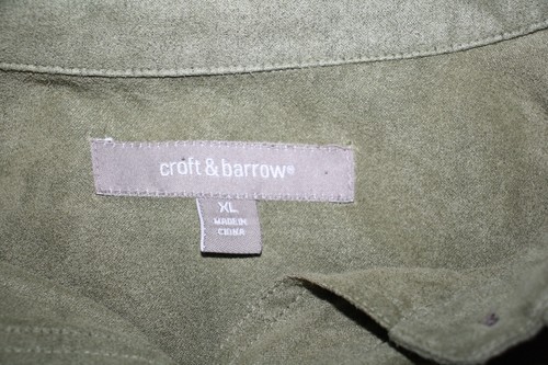 Croft & Barrow Womens Shirt Size XL Green Polyester Button Down Long Sleeves - Picture 4 of 5