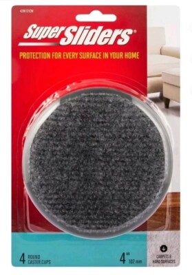 4 Pack SoftTouch Waxman Carpet Caster Cups Floor Protectors 2 1/2'' 4291121CW