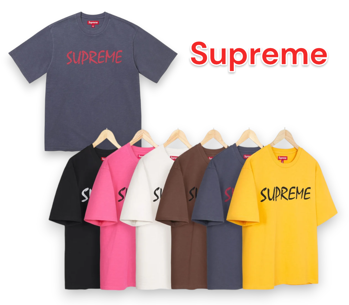 Supreme FTP S/S Top T-Shirts Navy Yellow Brown White Pink Supreme FTP S/S Top T-Shirts Navy Yellow Brown White Pink