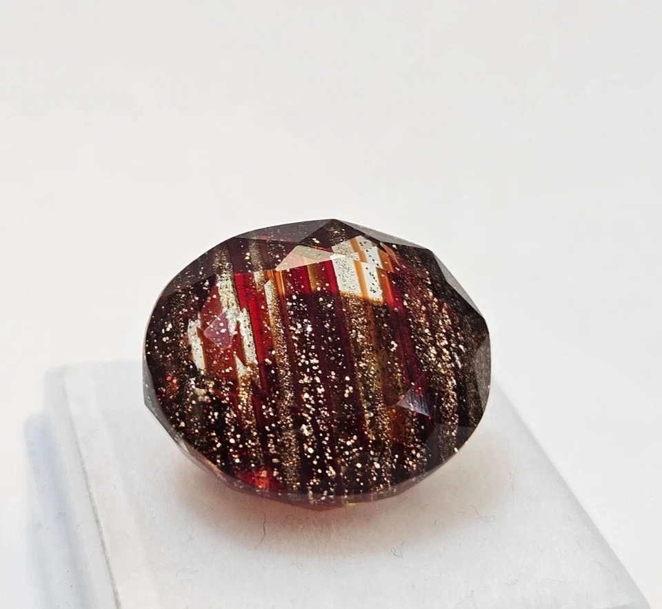 Red Rutilated Quartz Oval Cut 11-13 Ct Natural EGL Certified Loose Gemstone - Image 2 of 4