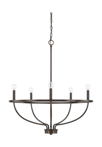 HomePlace Lighting 428551BZ Greyson Urban/Industrial Vine-Style Round Chandel... - Picture 1 of 3
