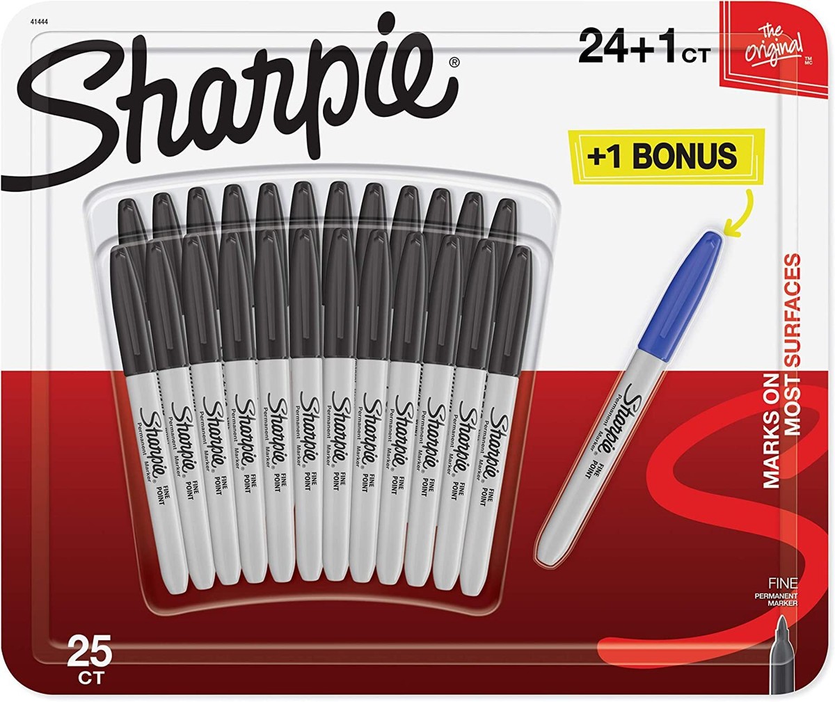 Sharpie Black Permanent Markers 24 Pack (448649) for sale online