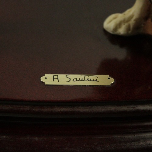 Vintage CAPODIMONTE A. SANTINI Art Deco Mode Dame Borzoi Hundeskulptur - Bild 7 von 12