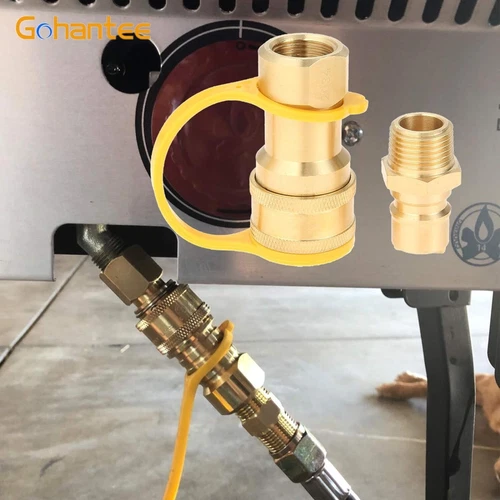 1/2" Natural Gas Propane Quick Connect Adapter Disconnect Connector Brass Adapte - Picture 5 of 15