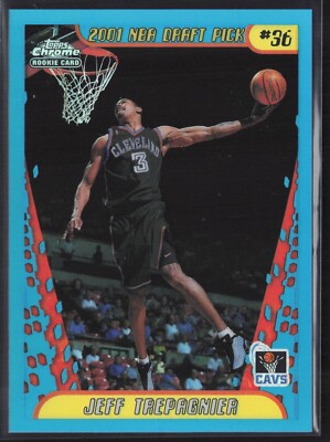 2001-02 Topps Chrome - Jeff Trepagnier #158 Rookie RC Refractor Cavaliers