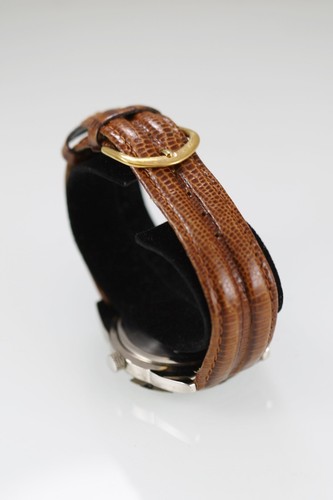 Armitron Men Watch Stainless St Silver 50m Brown Leather Day Date White Quartz - Picture 2 of 6