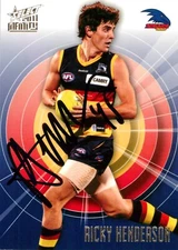 Signed 2011 Adelaide Crows AFL Select Infinity Card - Ricky Henderson